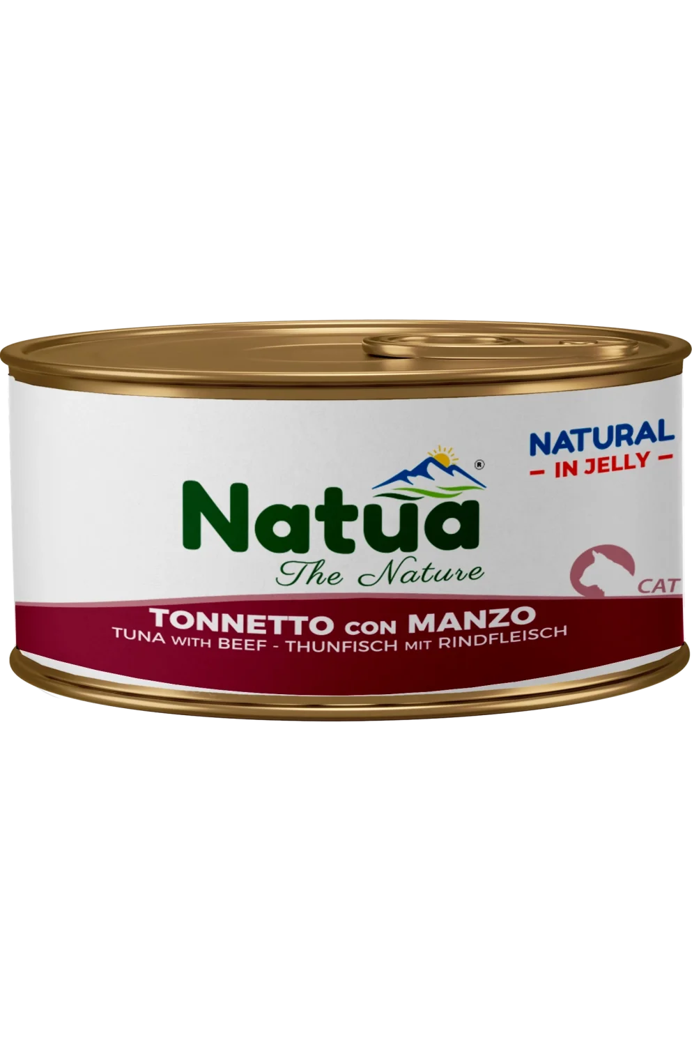 Natua Natural Jelly - Tonnetto con Manzo - Cibo umido per gatto adulto - 85 gr