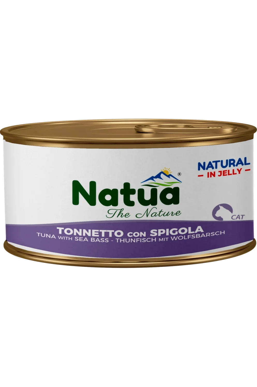 Natua Natural Jelly - Tonnetto con Spigola - Cibo umido per gatto adulto - 85 gr