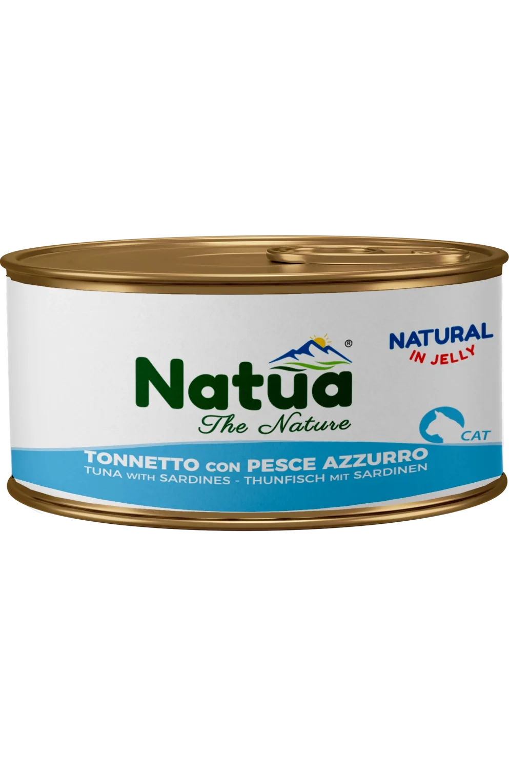 Natua Natural Jelly - Tonnetto con Pesce Azzurro - Cibo umido per gatto adulto - 85 gr