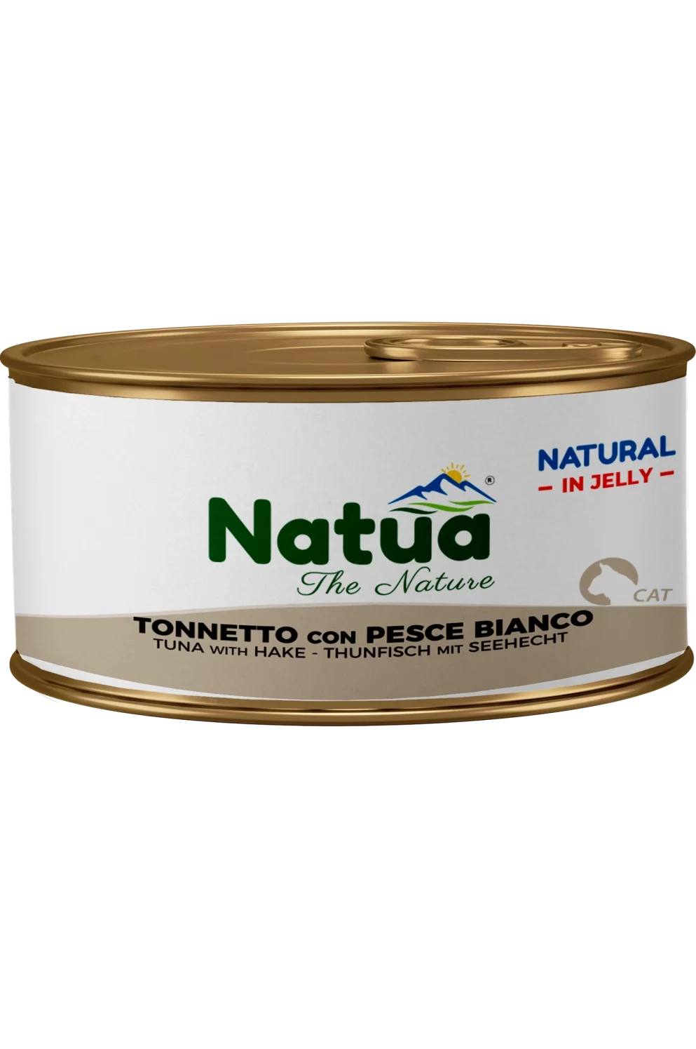 Natua Natural Jelly - Tonnetto con Pesce Bianco - Cibo umido per gatto adulto - 85 gr