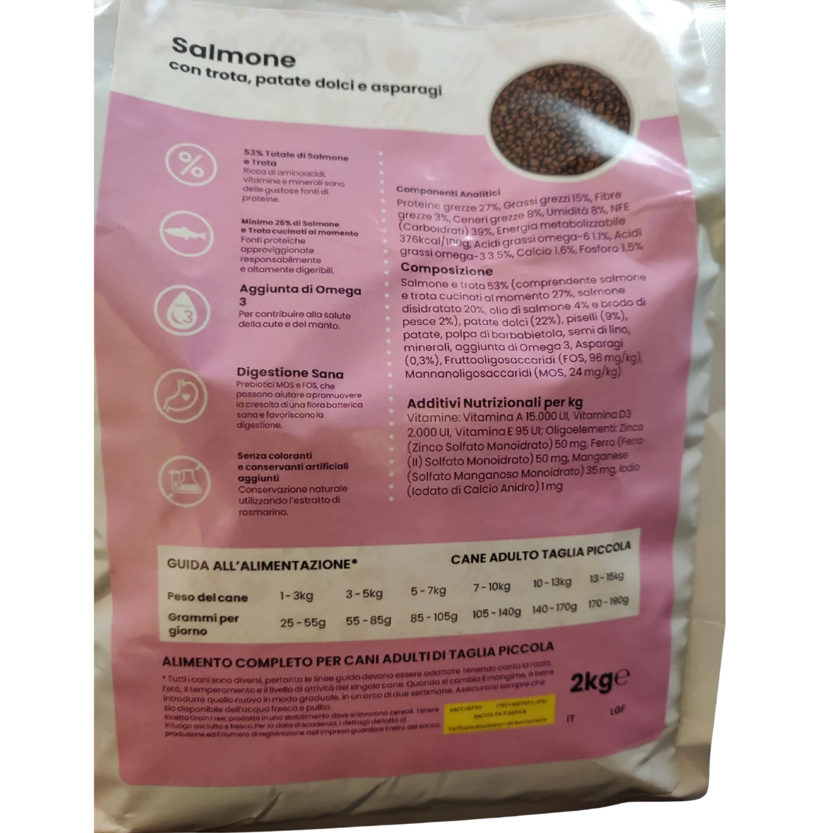 Salmone con trota, patate dolci e asparagi - Taglia Piccola - Elisyr Grain Free