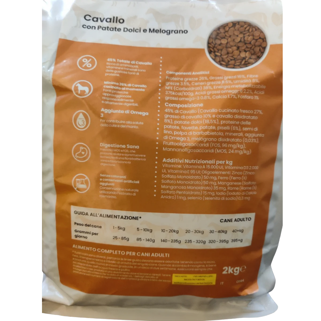 Cavallo con patate dolci e melograno - Elisyr Grain Free