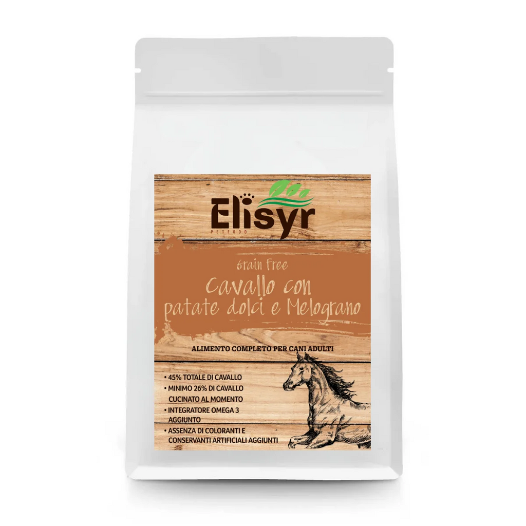 Cavallo con patate dolci e melograno - Elisyr Grain Free