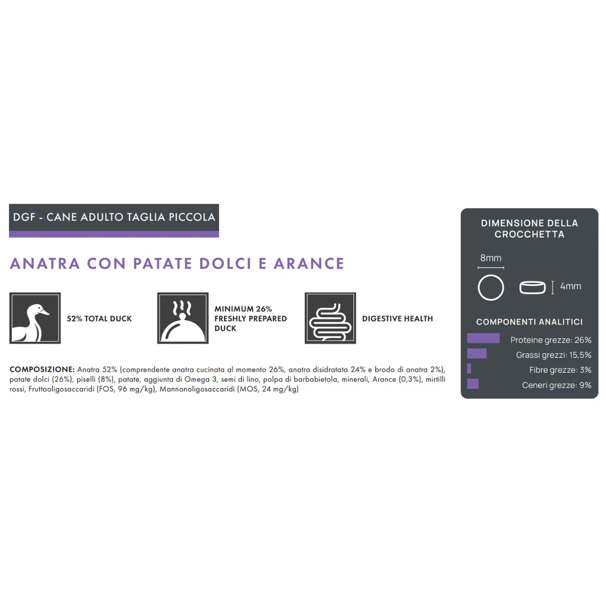 Anatra con patate dolci e arance - Piccola Taglia - Elisyr Grain Free