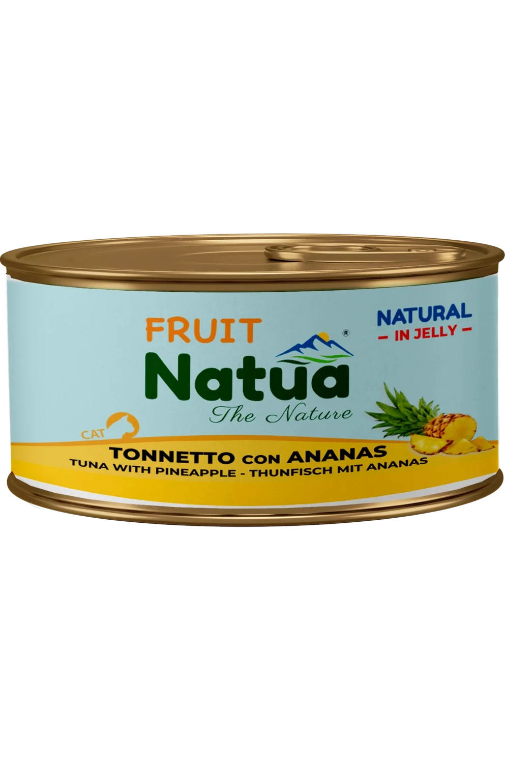 Natua Natural Jelly - Tonnetto con Ananas - Cibo umido per gatto adulto - 85 gr