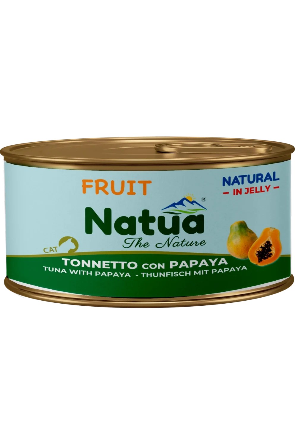 Natua Natural Jelly - Tonnetto con Papaya - Cibo umido per gatto adulto - 85 gr
