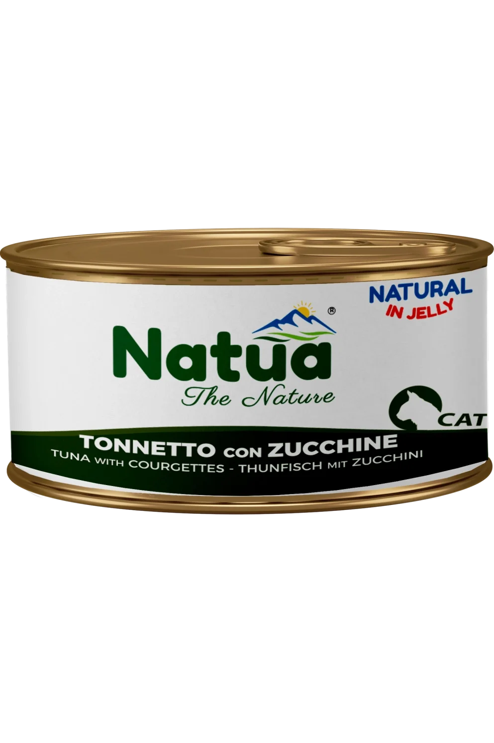 Natua Natural Jelly - Tonnetto con Zucchine - Cibo umido per gatto adulto - 85 gr