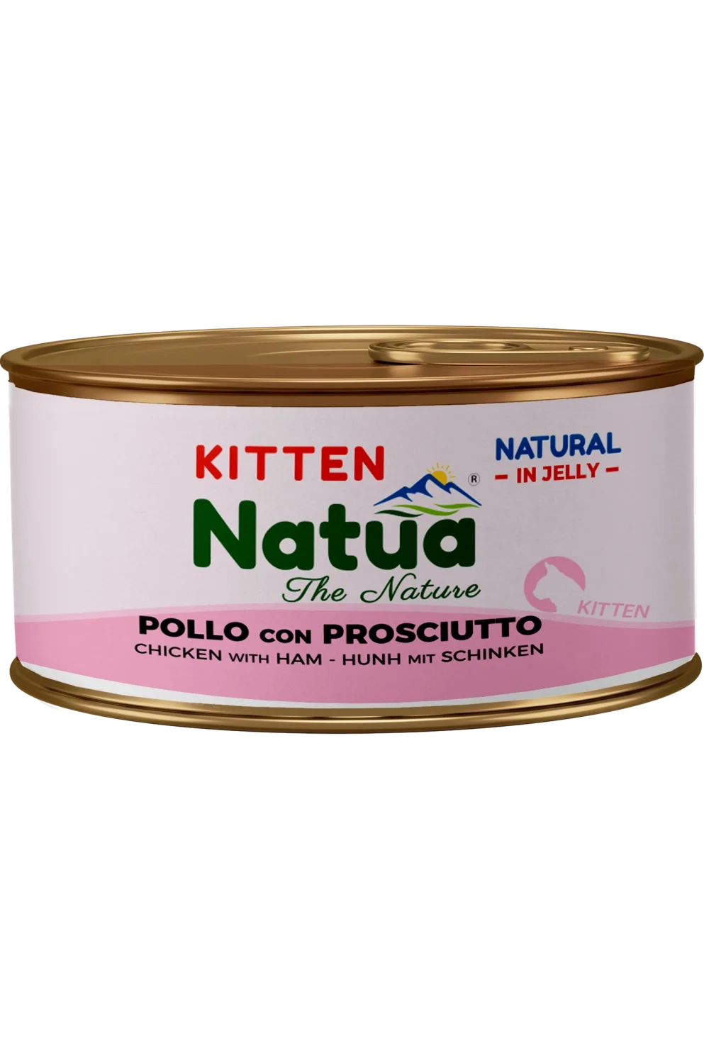 Natua Kitten Natural Jelly - Pollo con Prosciutto - Cibo umido per gattini - 85 gr
