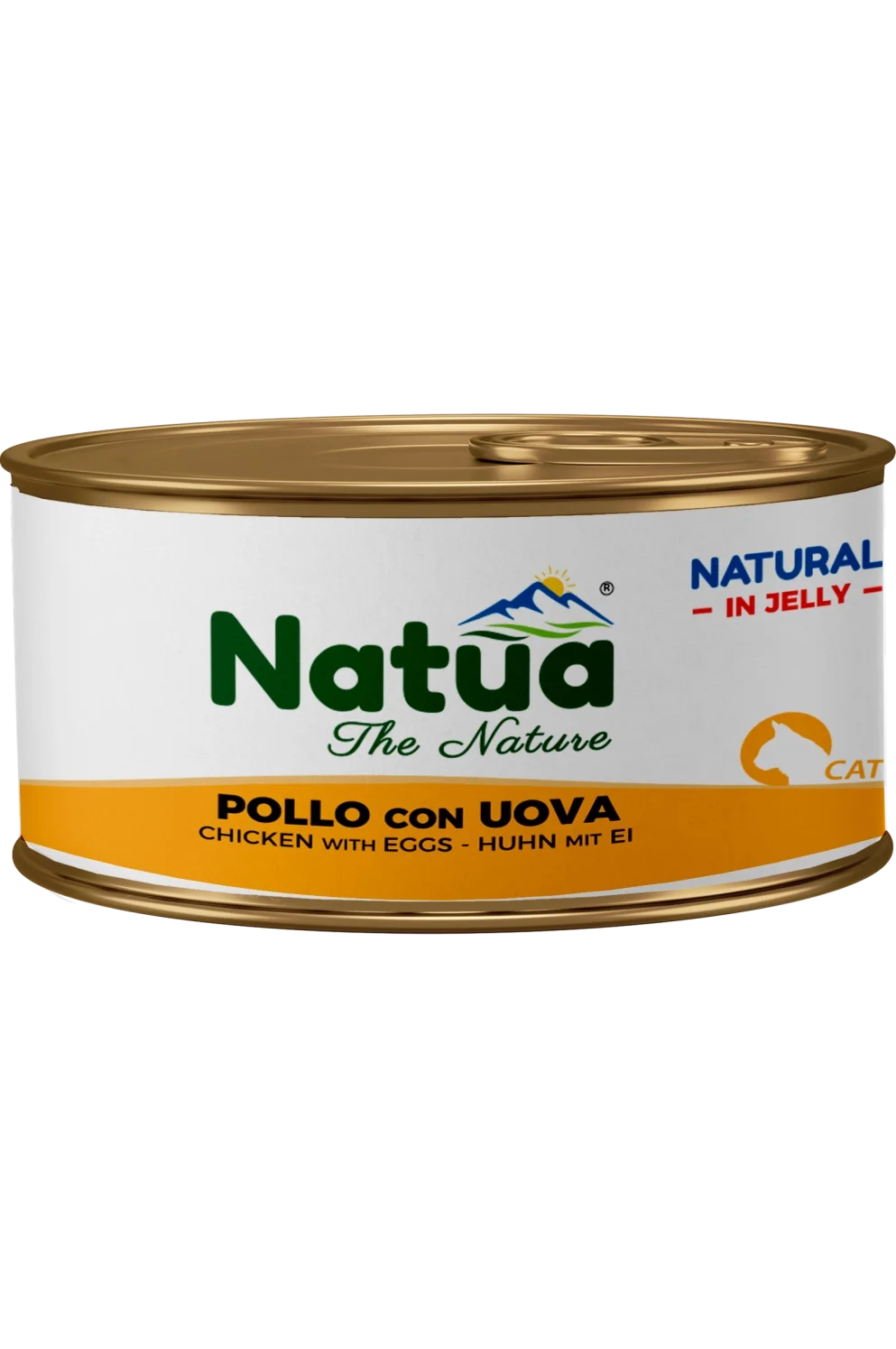 Natua Natural in Brodo - Pollo con Uova - Cibo umido per gatto adulto - 85 gr