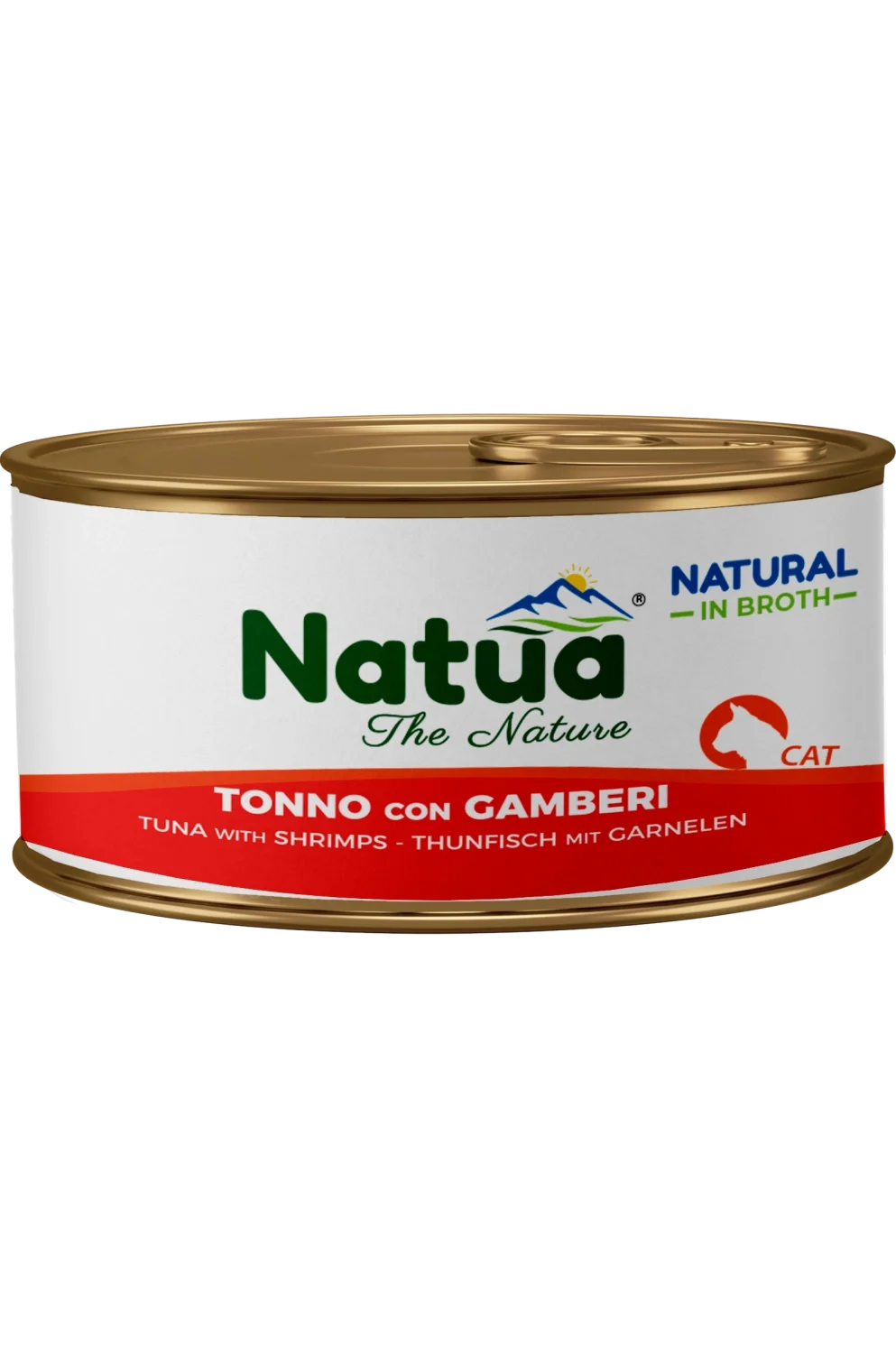 Natua Natural in Brodo - Tonno con Gamberi - Cibo umido per gatto adulto