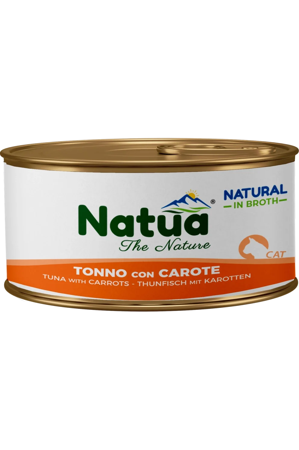 Natua Natural in Brodo - Tonno con Carote - Cibo umido per gatto adulto - 85 gr