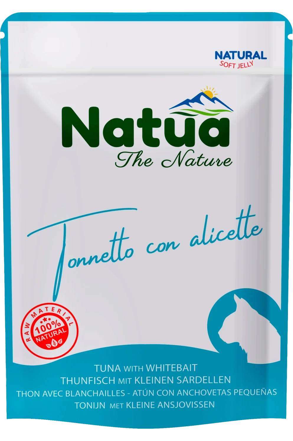 Natua Soft Jelly - Tonnetto con Alicette - Cibo umido per gatto adulto - 70 gr