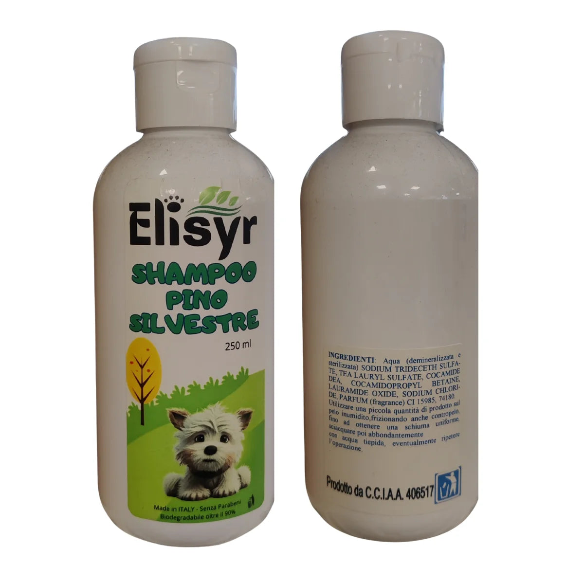 Shampoo per cani al Pino Silvestre - Made in Italy - 250 ml - Elisyr