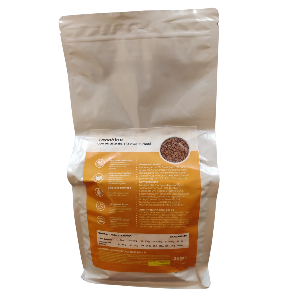 Tacchino con patate dolci e mirtilli rossi - Elisyr Grain Free
