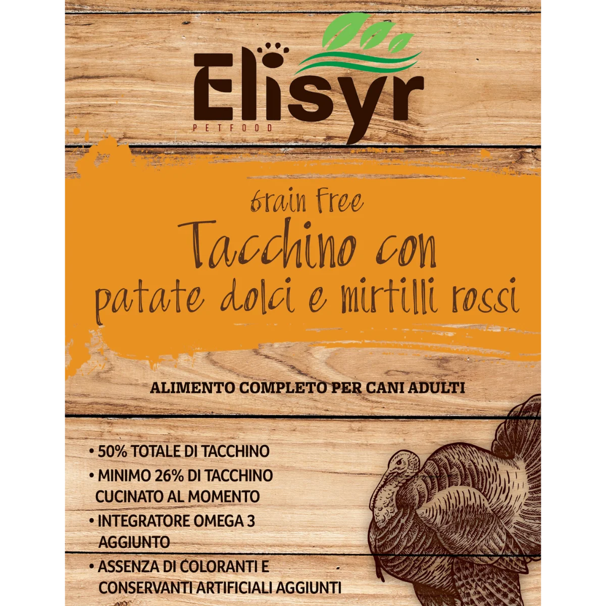 Tacchino con patate dolci e mirtilli rossi - Elisyr Grain Free