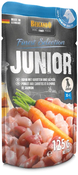 Belcando Junior Pollo con carote e olio di salmone - 125 gr