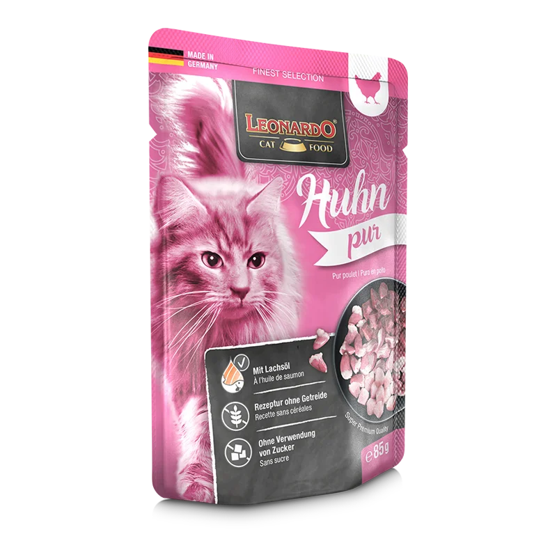 LEONARDO® Pura carne di pollo Ricco di pollo a basso contenuto di grassi Una sola fonte proteica - 85 gr