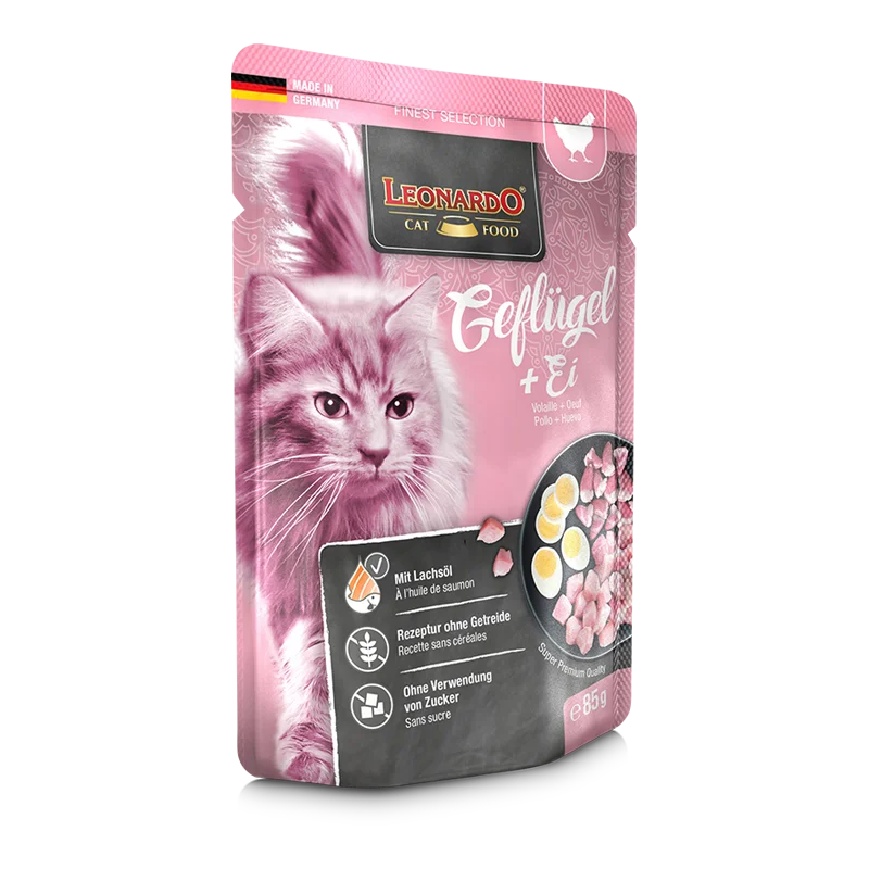 LEONARDO Pollame + uovo Ricco di pollame a basso contenuto di grassi Con uovo delizioso - 85 gr