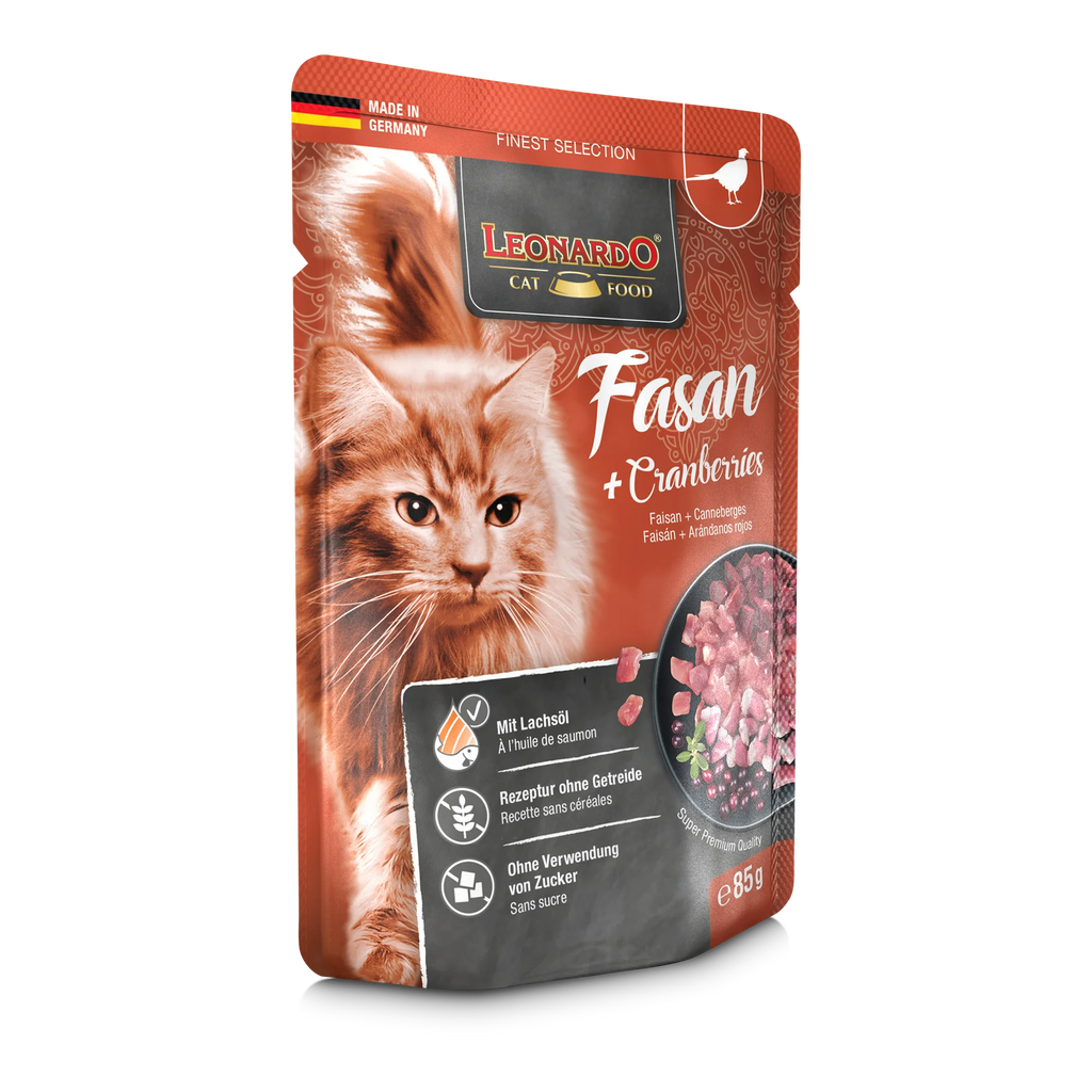 LEONARDO Fagiano + cranberries Ricco di fagiano magro Con il superfood mirtillo rosso - 85 gr