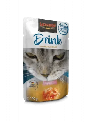 Leonardo Drink - Bevanda per gatti adulti al Brodo di Salmone - 40 g