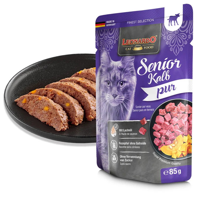 LEONARDO Senior veal pure Ricco di carne magra di vitello Una sola fonte proteica - 85 gr