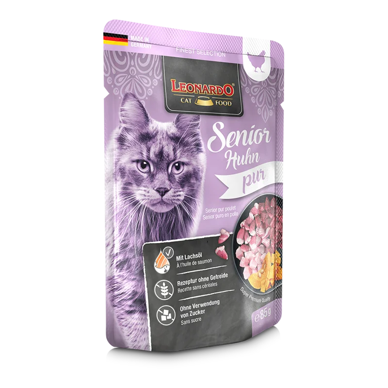 LEONARDO Senior chicken pure Ricco di carne di pollo a basso contenuto di grassi Una sola fonte proteica - 85 gr