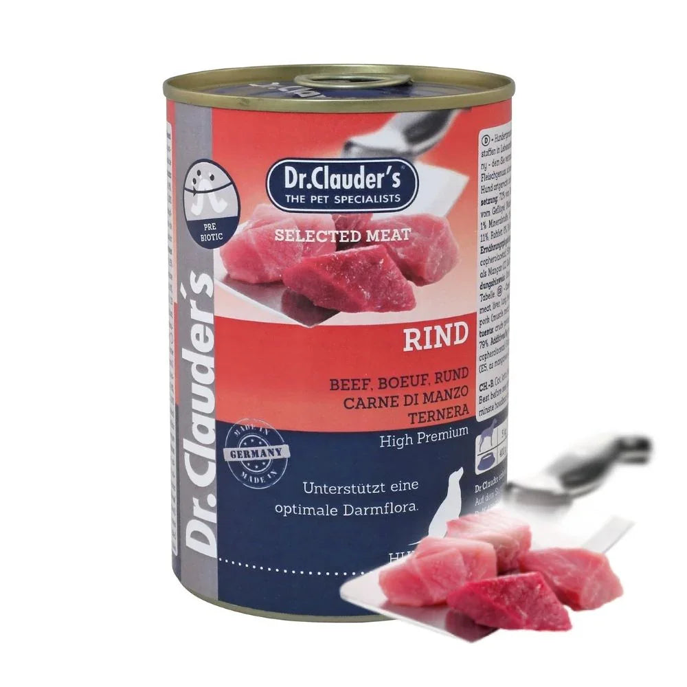 Dr. Clauder's Selected Meat - Carne di Manzo - Cibo umido per cani adulti