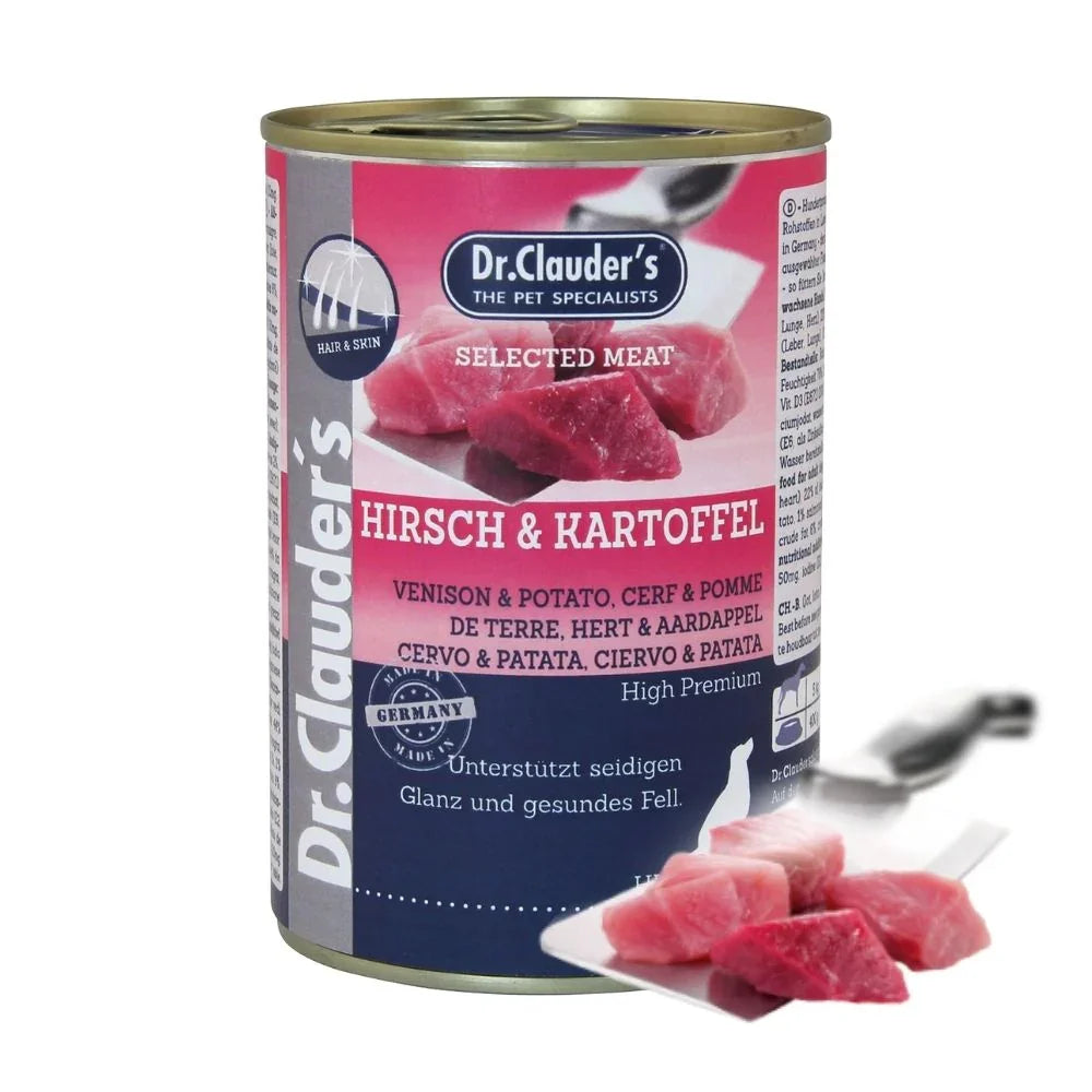 Dr. Clauder's Selected Meat - Cervo e Patate - Cibo umido per cani adulti