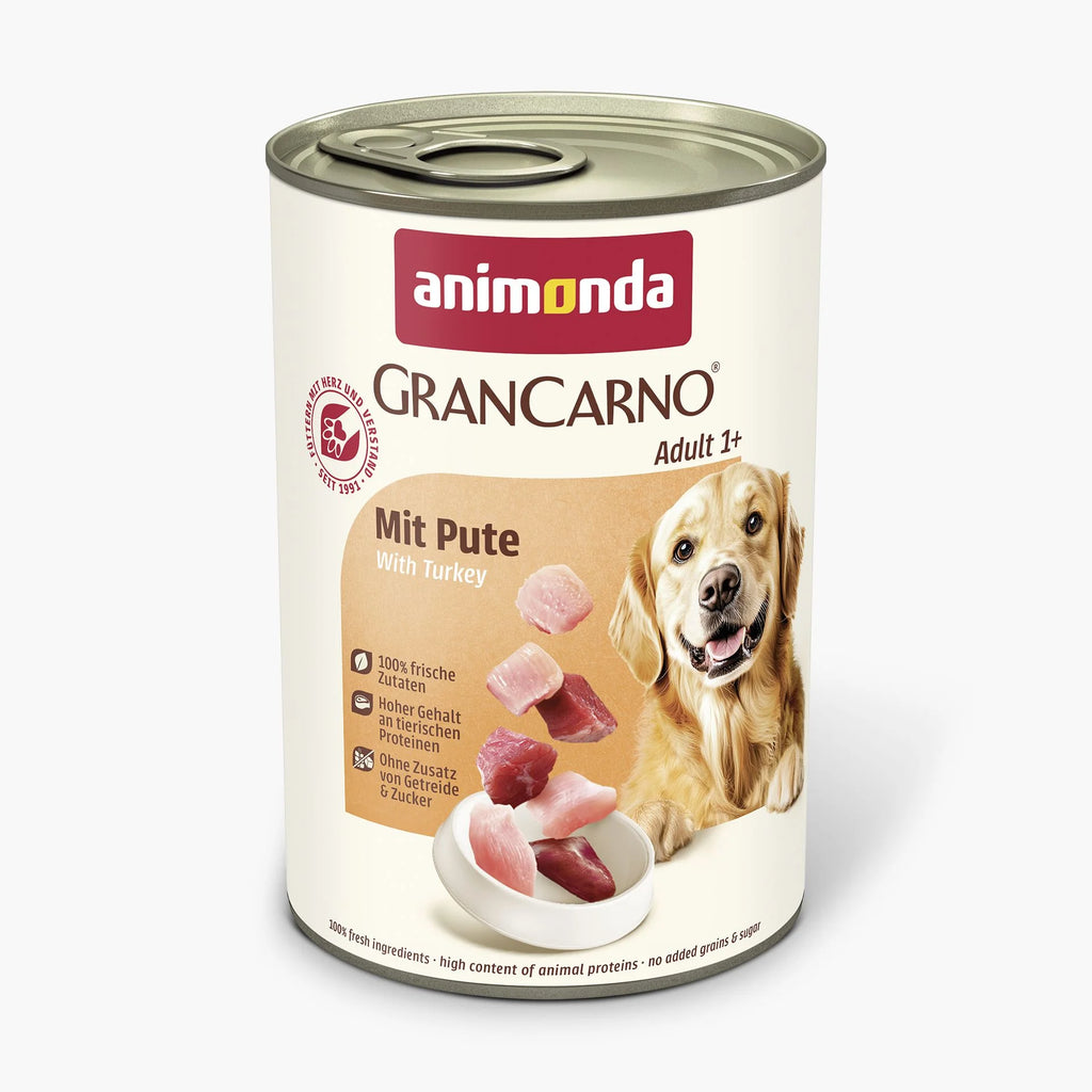 Animonda GranCarno - Tacchino - Cibo umido per cani adulti - Grain Free