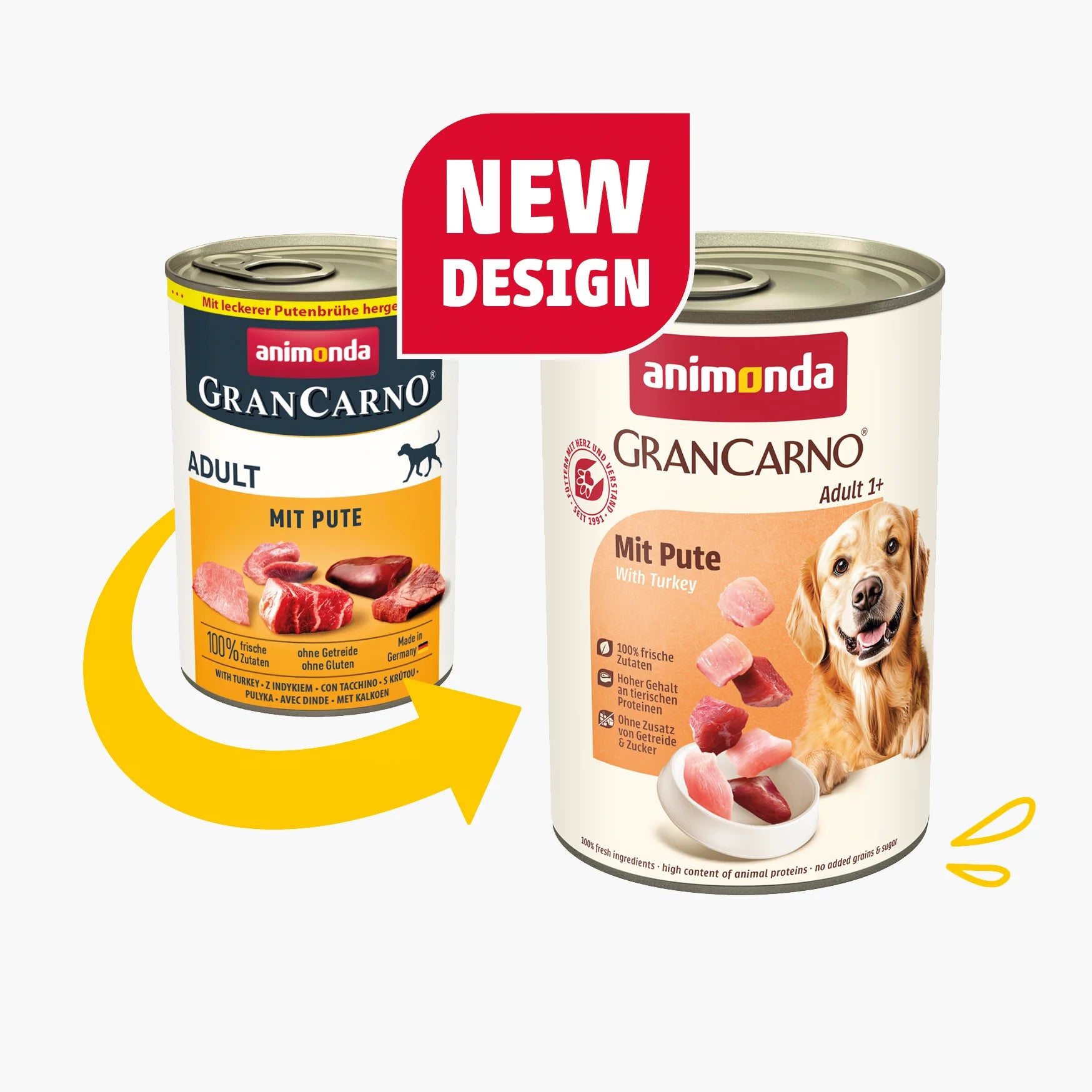 Animonda GranCarno - Tacchino - Cibo umido per cani adulti - Grain Free