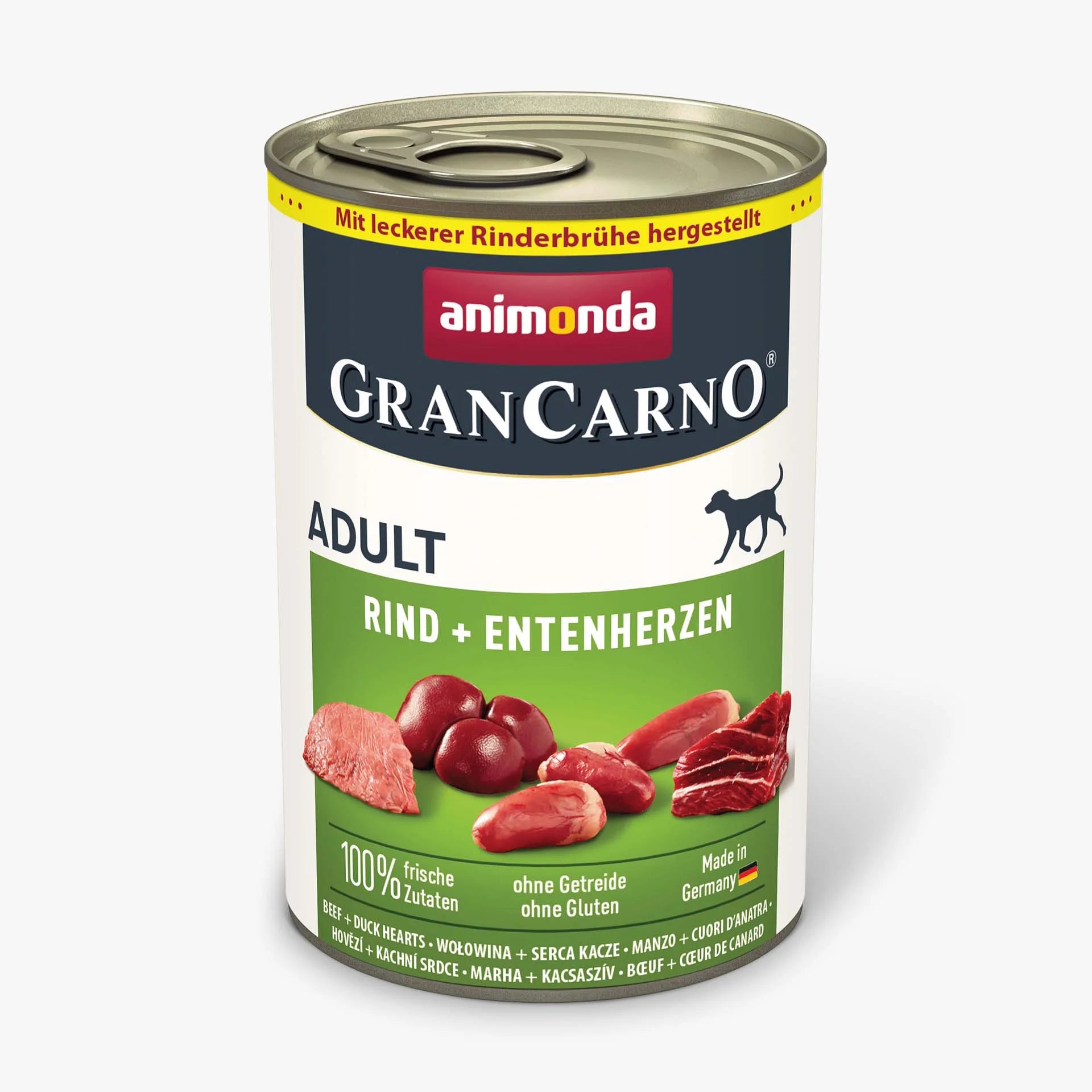 Animonda GranCarno - Manzo e Cuore di Anatra - Cibo umido per cani adulti - Grain Free
