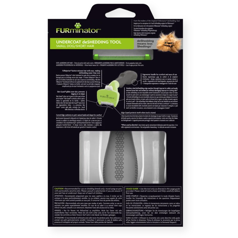 FURminator Spazzola Cane taglia piccola Pelo Corto - Undercoat Deshedding Tool