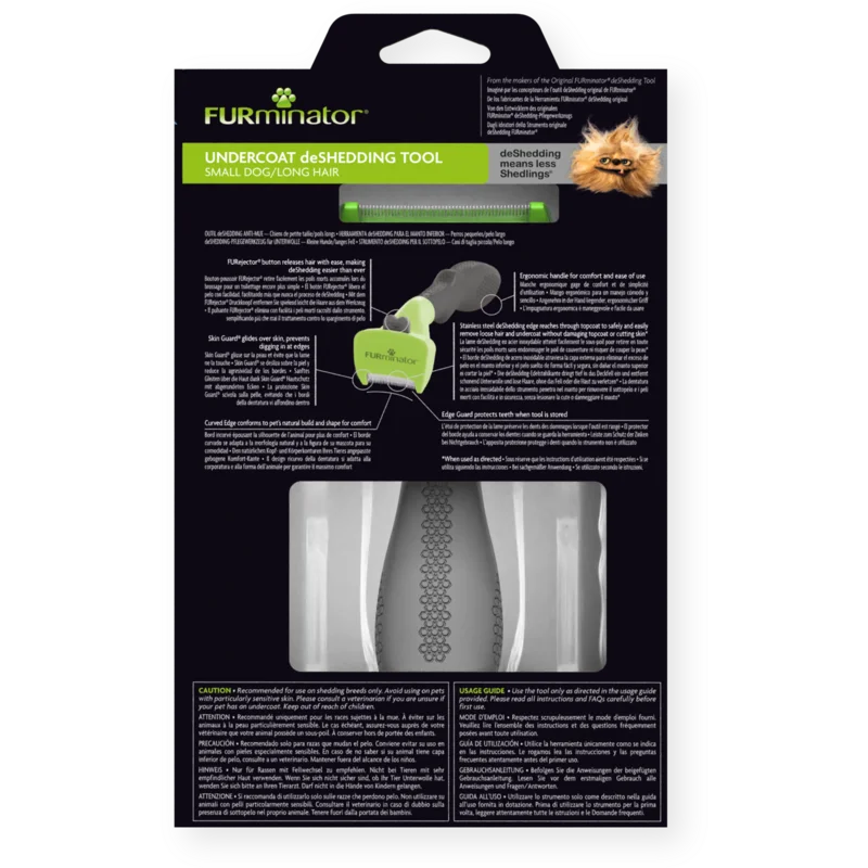 FURminator Spazzola Cane taglia piccola S Pelo Lungo  - Undercoat Deshedding Tool