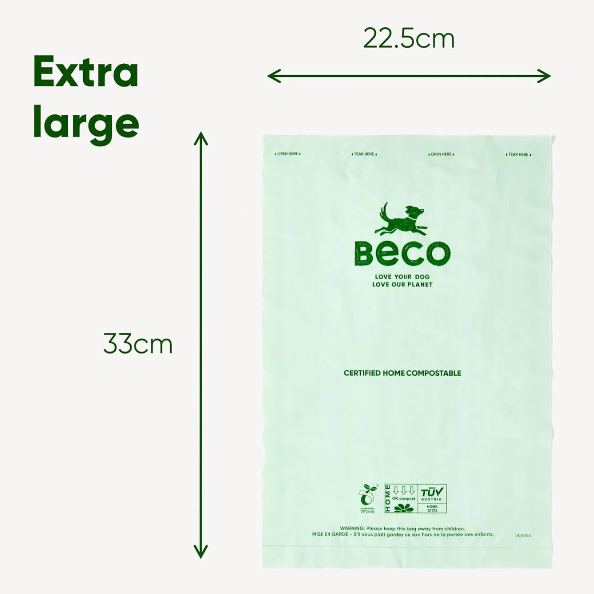 60 Sacchetti Igienici Compostabili - Beco Poop Bags