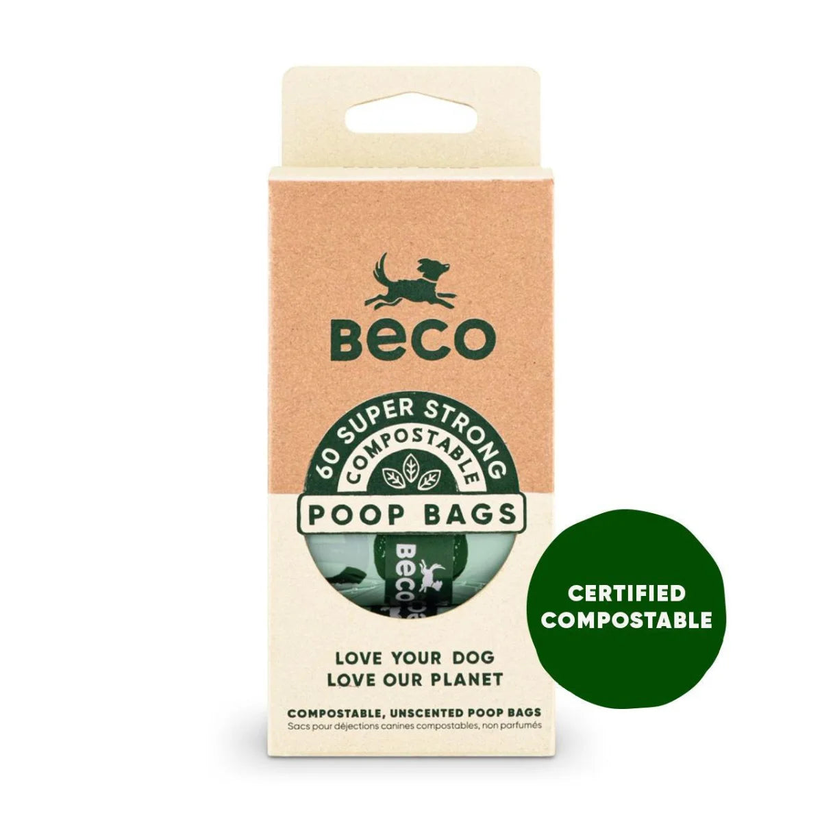 60 Sacchetti Igienici Compostabili - Beco Poop Bags