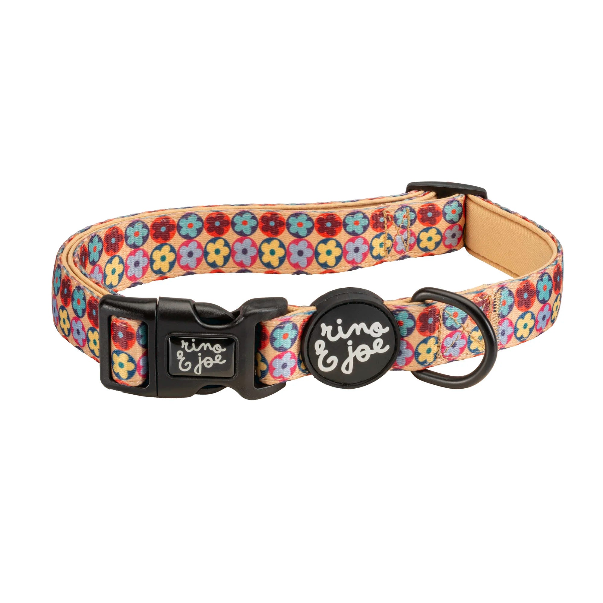 Collare Regolabile per Cani | Chiusura Rapida a Clip | Fiori - Rino & Joe