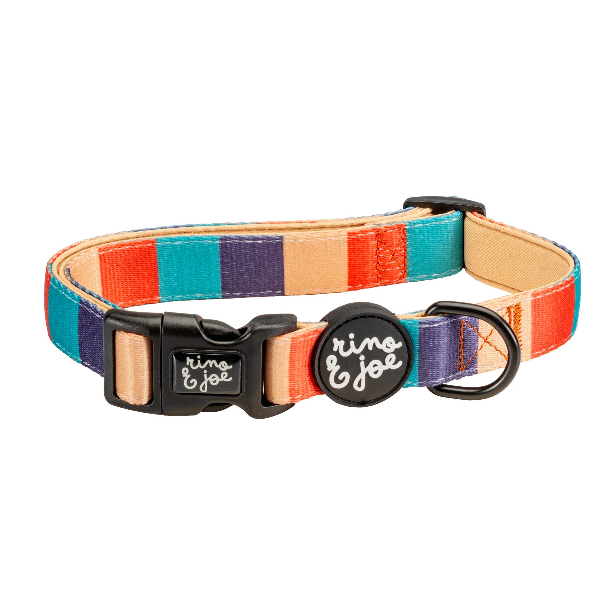 Collare Regolabile per Cani | Chiusura Rapida a Clip | Righe - Rino & Joe