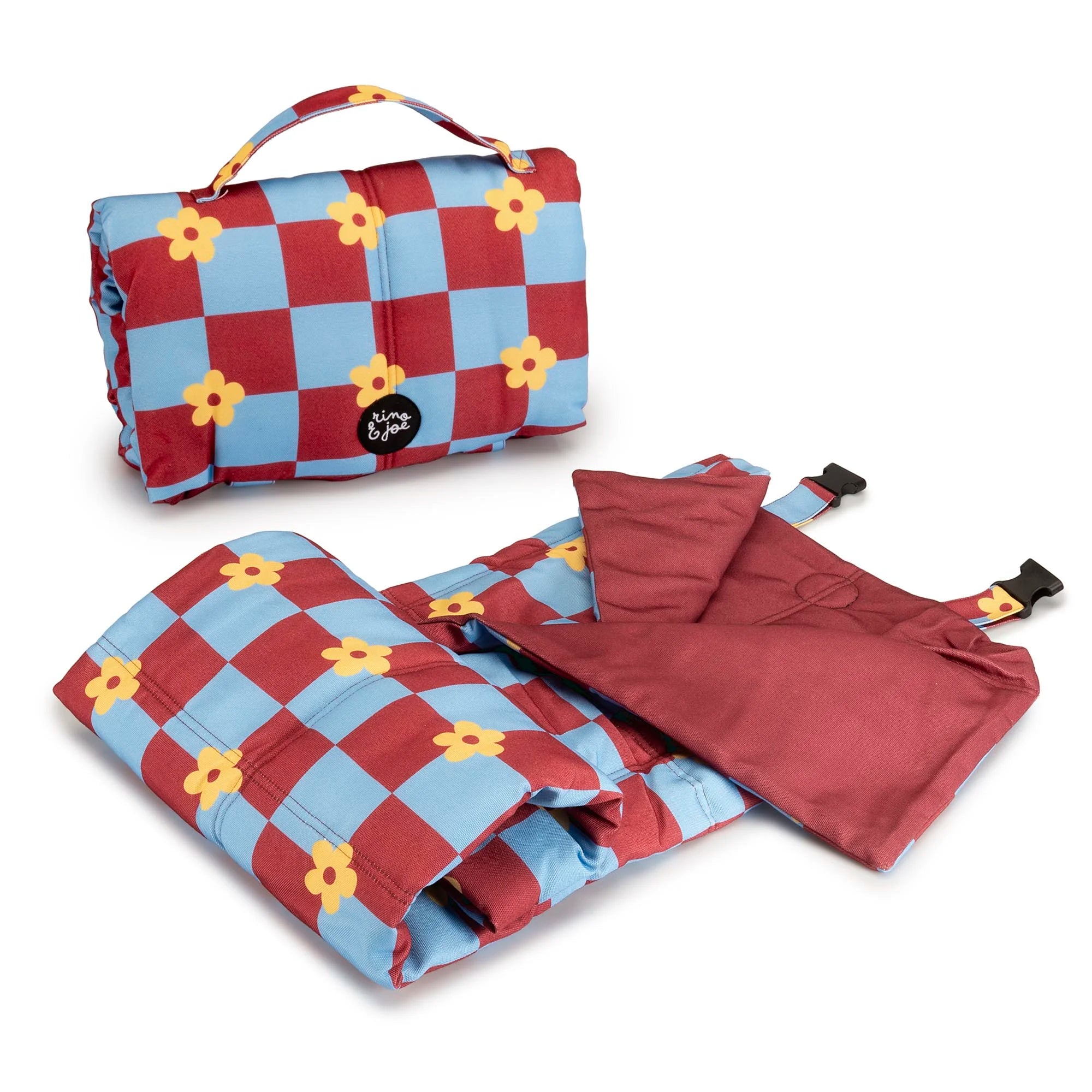 Cuccia Portatile Pieghevole in Tessuto Oxford 90x100cm | Fiori - Rino & Joe