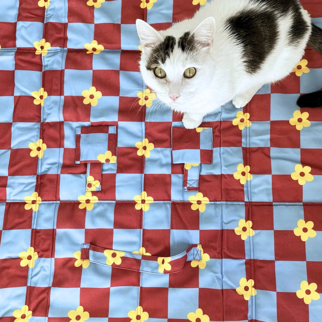 Cuccia Portatile Pieghevole in Tessuto Oxford 90x100cm | Fiori - Rino & Joe