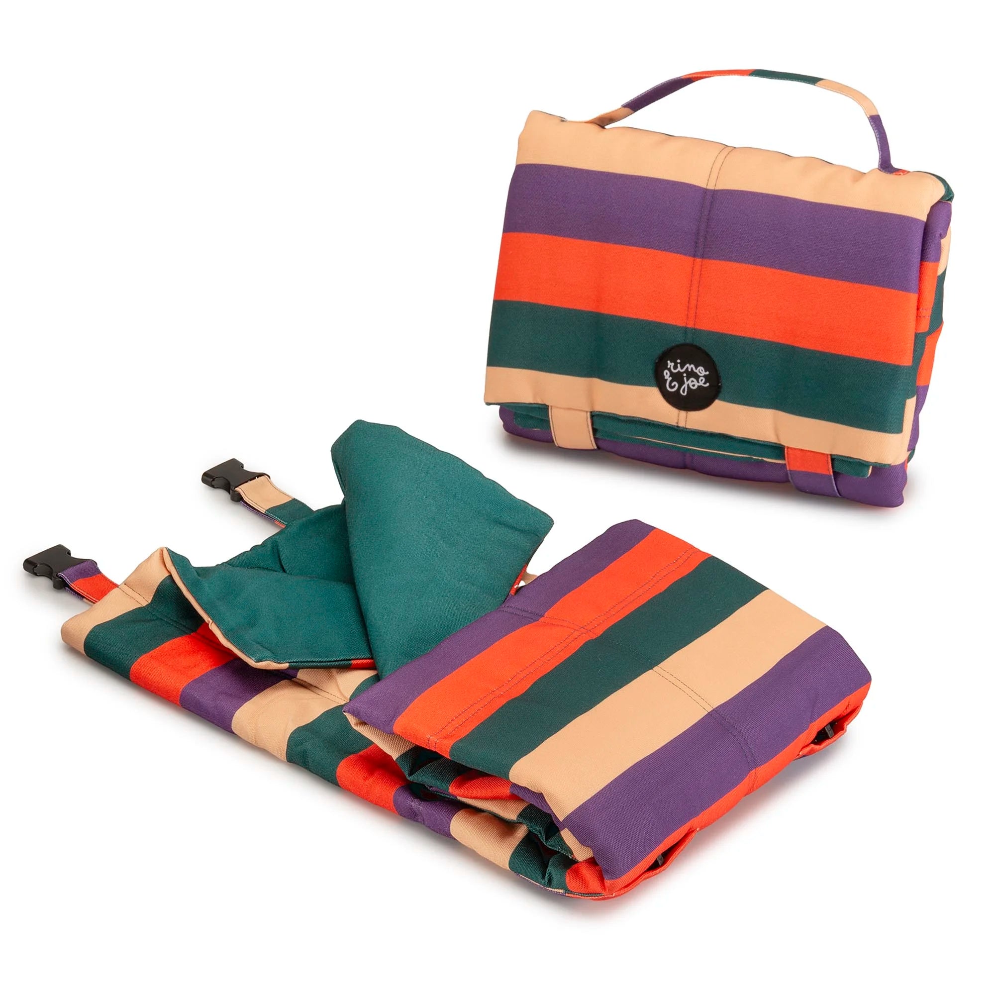 Cuccia Portatile Pieghevole in Tessuto Oxford 90x100cm | Righe - Rino & Joe