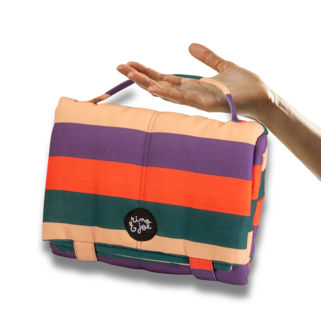 Cuccia Portatile Pieghevole in Tessuto Oxford 90x100cm | Righe - Rino & Joe