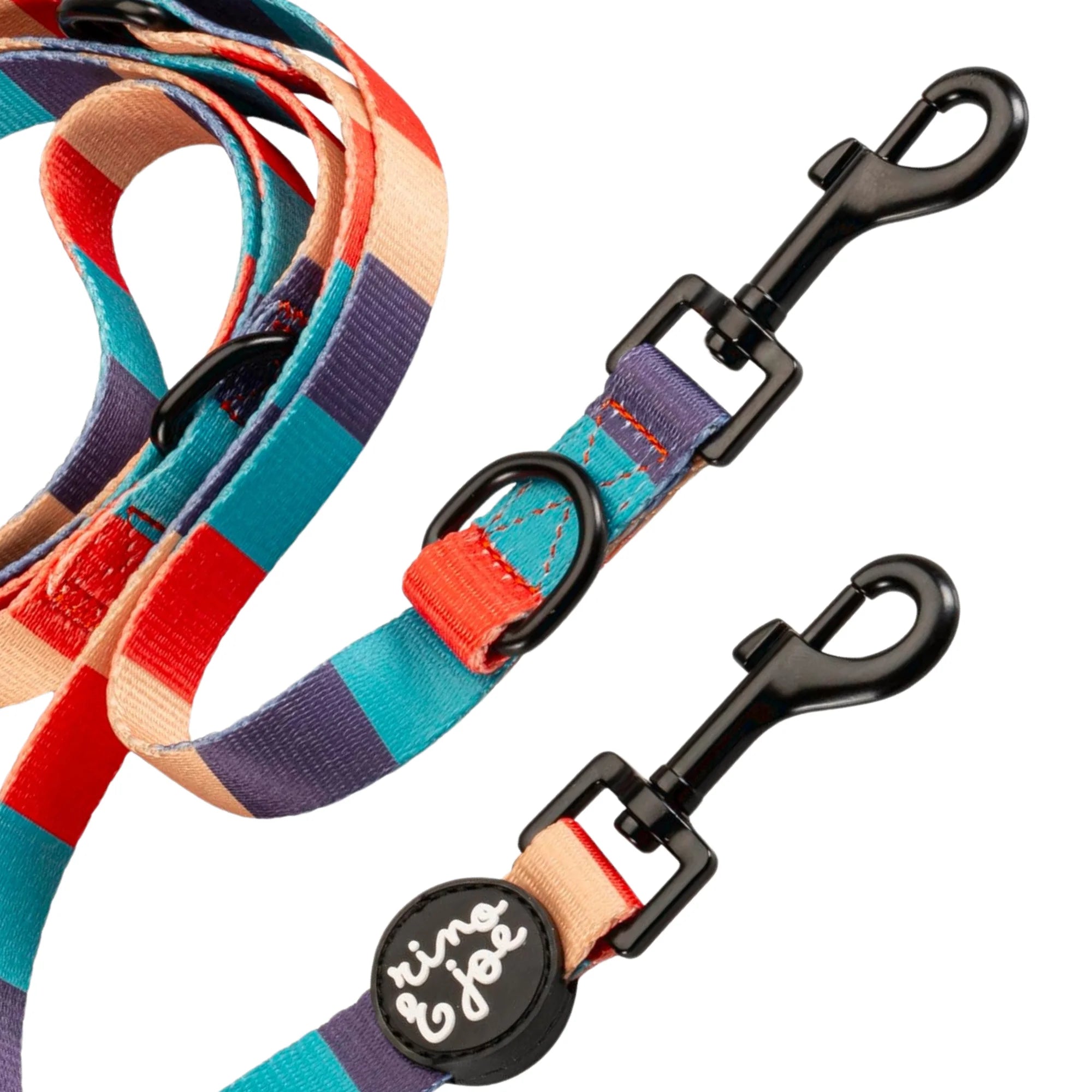 Guinzaglio 2 Metri Multiposizione da Addestramento | Righe - Rino & Joe