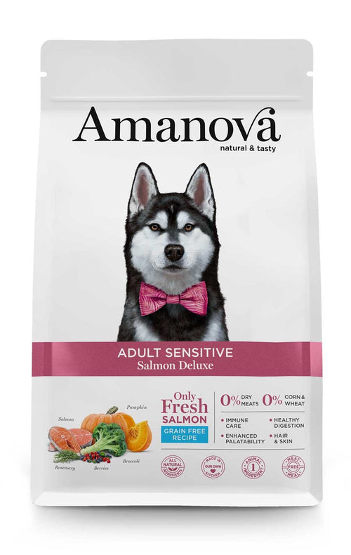 Crocchette per cani adulti - Facile digestione - 100% Salmone fresco - 10kg
