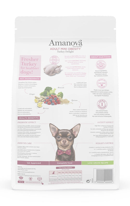 Crocchette per cani piccola taglia in sovrappeso - Tacchino fresco - 0,8kg
