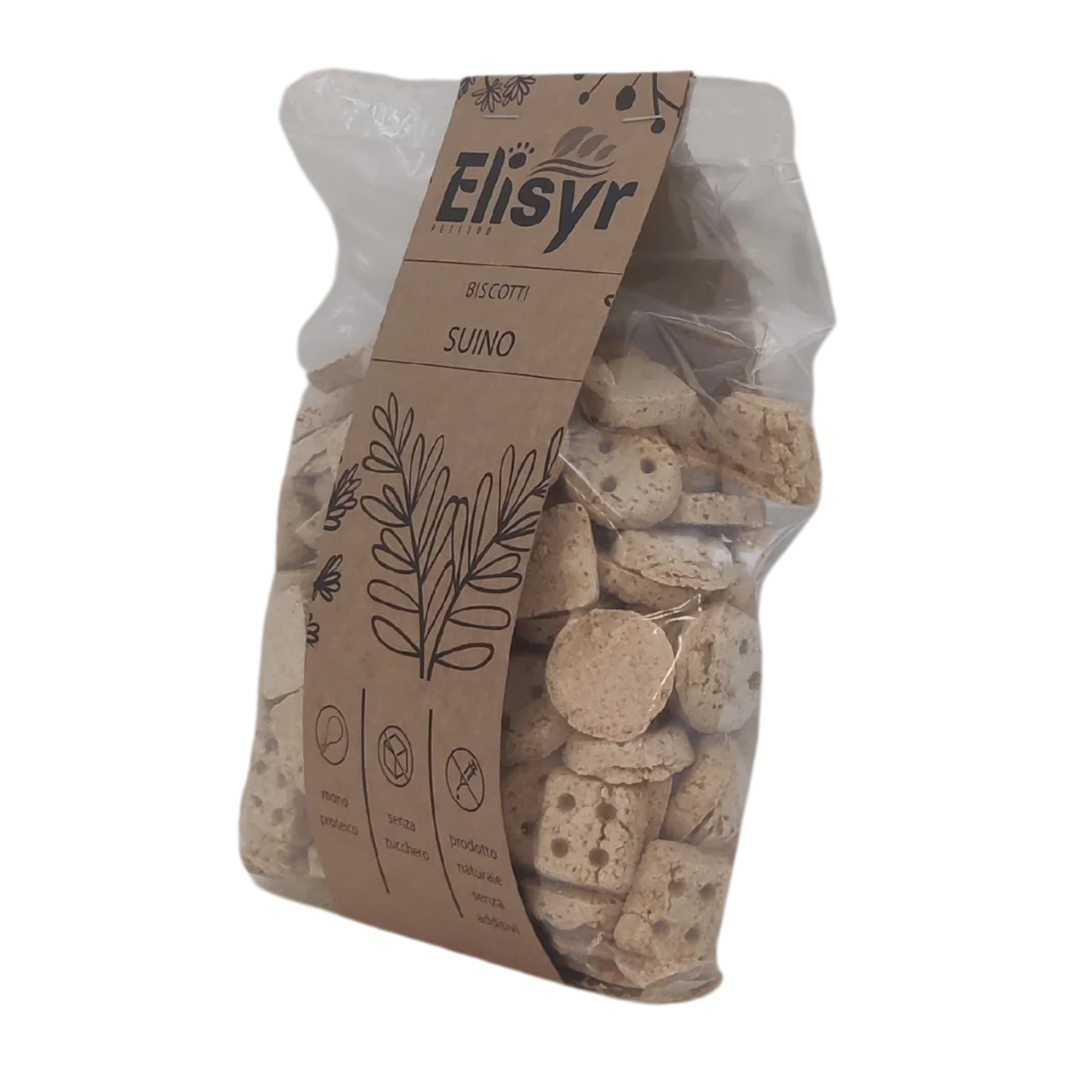 Biscotti Monoproteici Suino - 400g - Elisyr