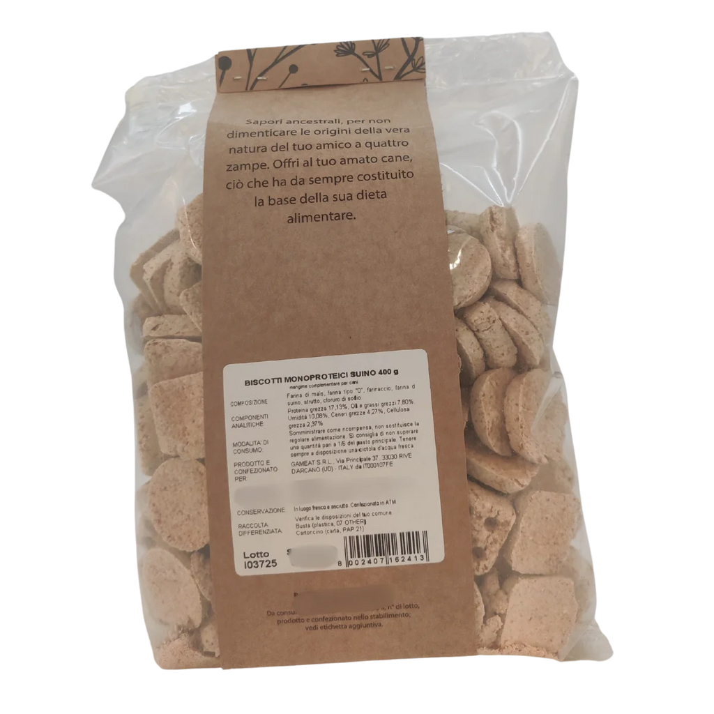 Biscotti Monoproteici Suino - 400g - Elisyr