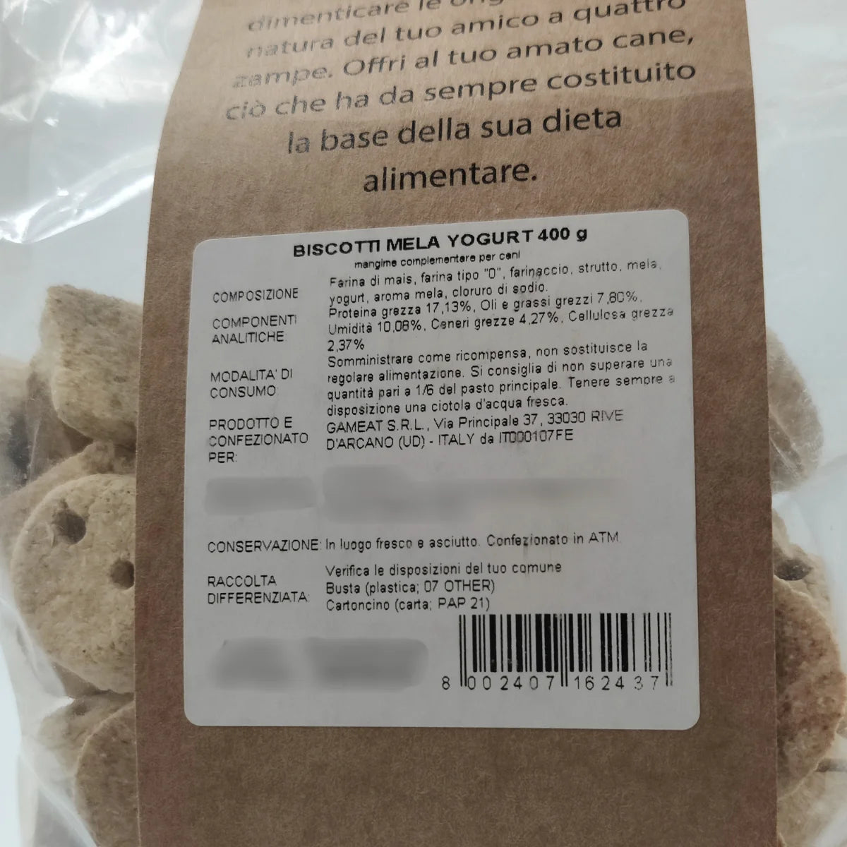 Biscotti Mela e Yogurt - 400g - Elisyr