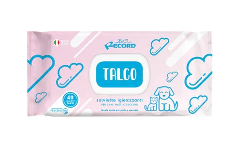 Salviette igienizzanti cani e gatti - 80 pz - Record