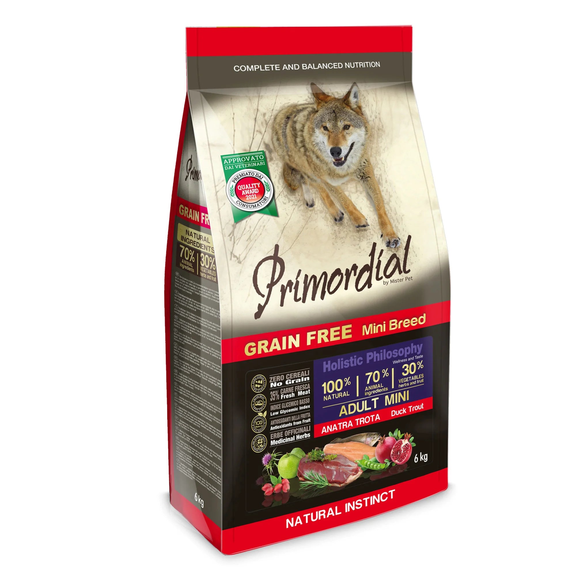 Primordial Dog Adult Mini Anatra e Trota 6 kg