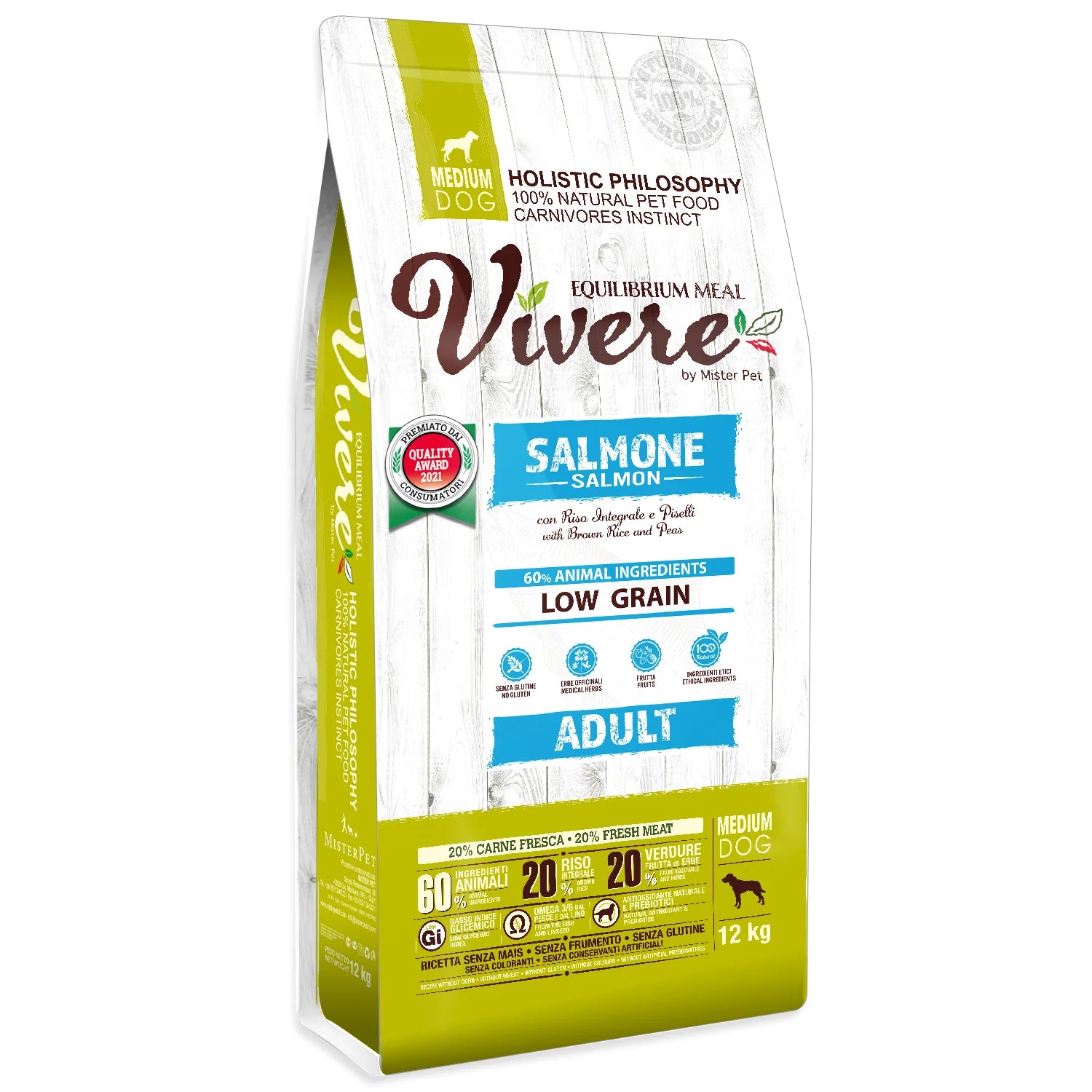 Vivere Dog Medium Adult Salmone